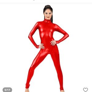 Red Latex Catsuit